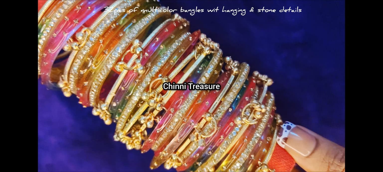Multicolor Bangles(Set of 32 pcs) thumbnail 11