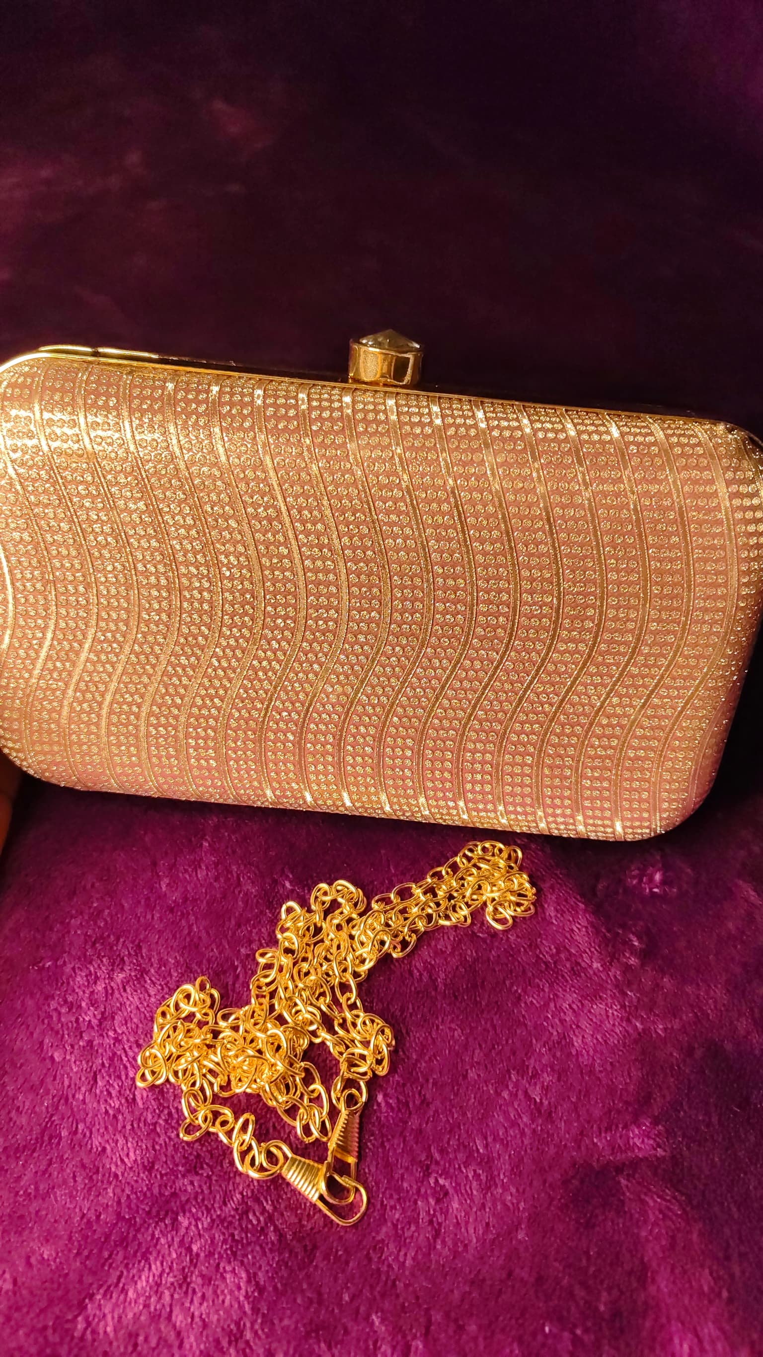 Sparkly Rose Gold Clutch thumbnail 7