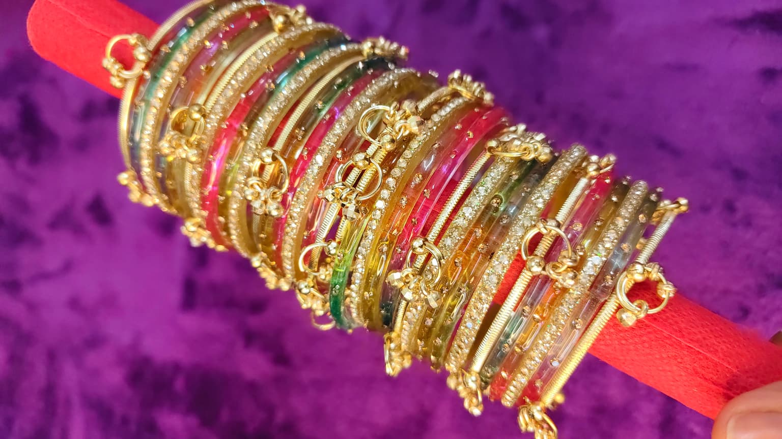 Multicolor Bangles(Set of 32 pcs) thumbnail 3