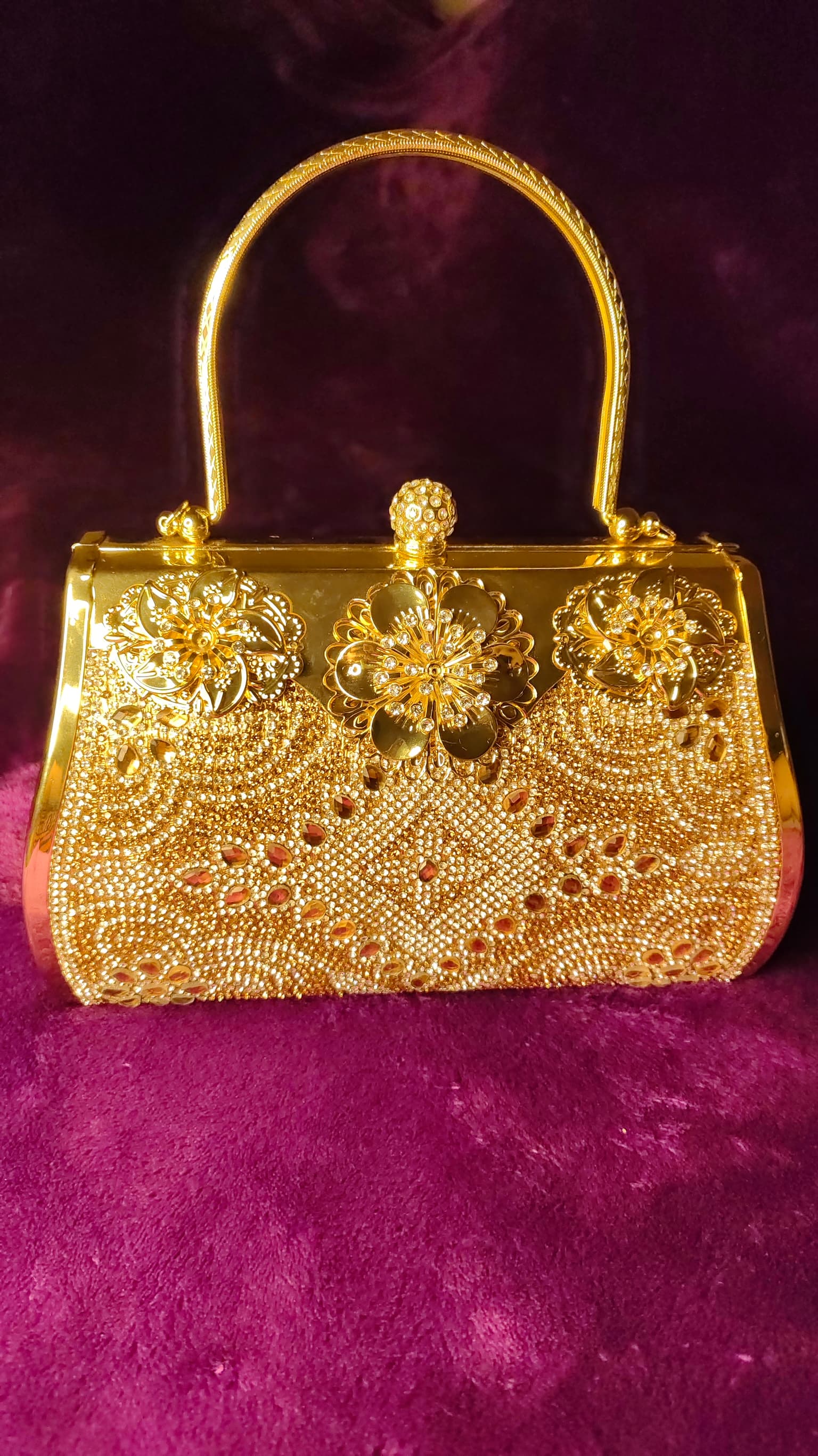 Golden Flower Glam Clutch thumbnail 5