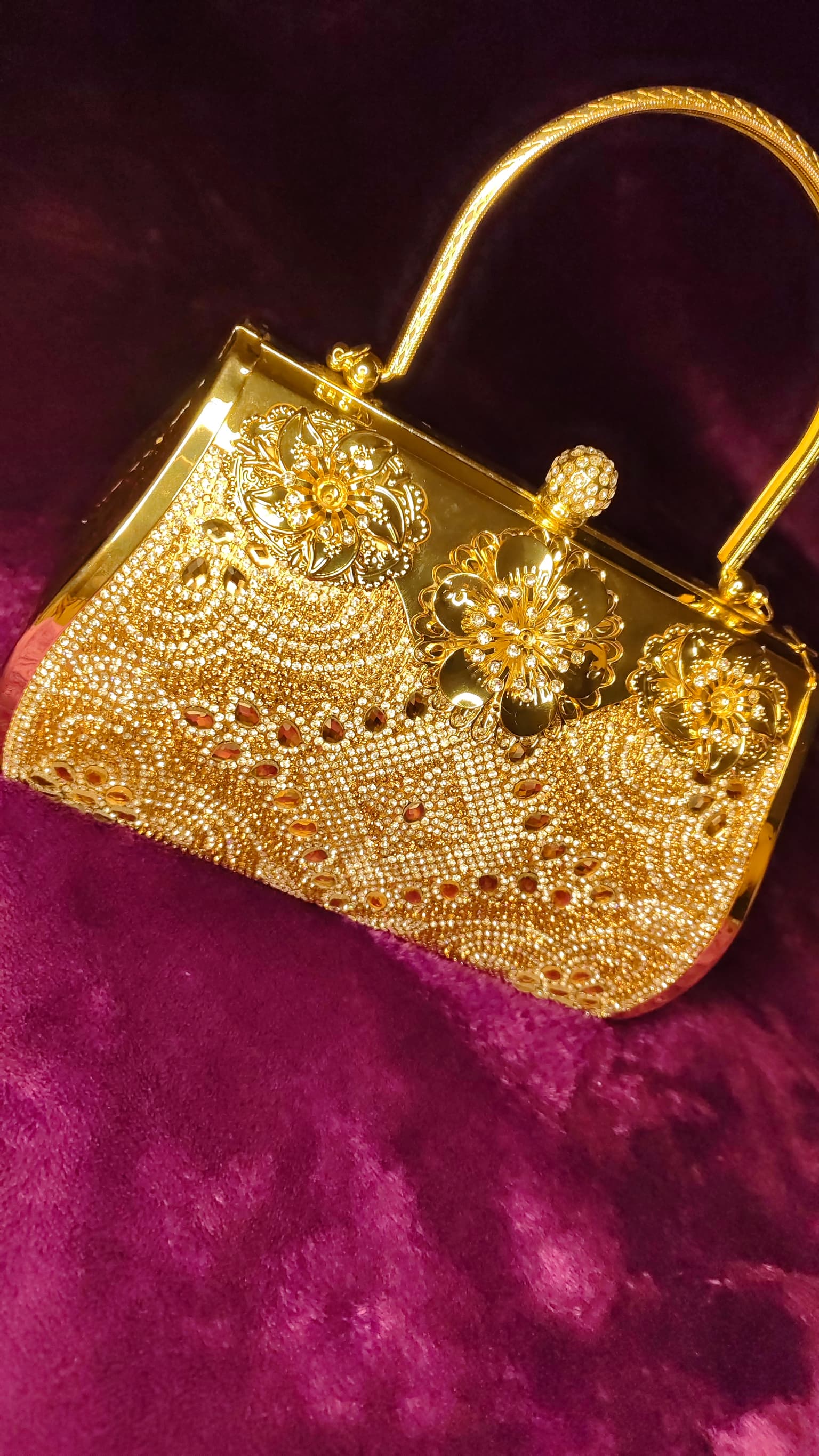 Golden Flower Glam Clutch thumbnail 6