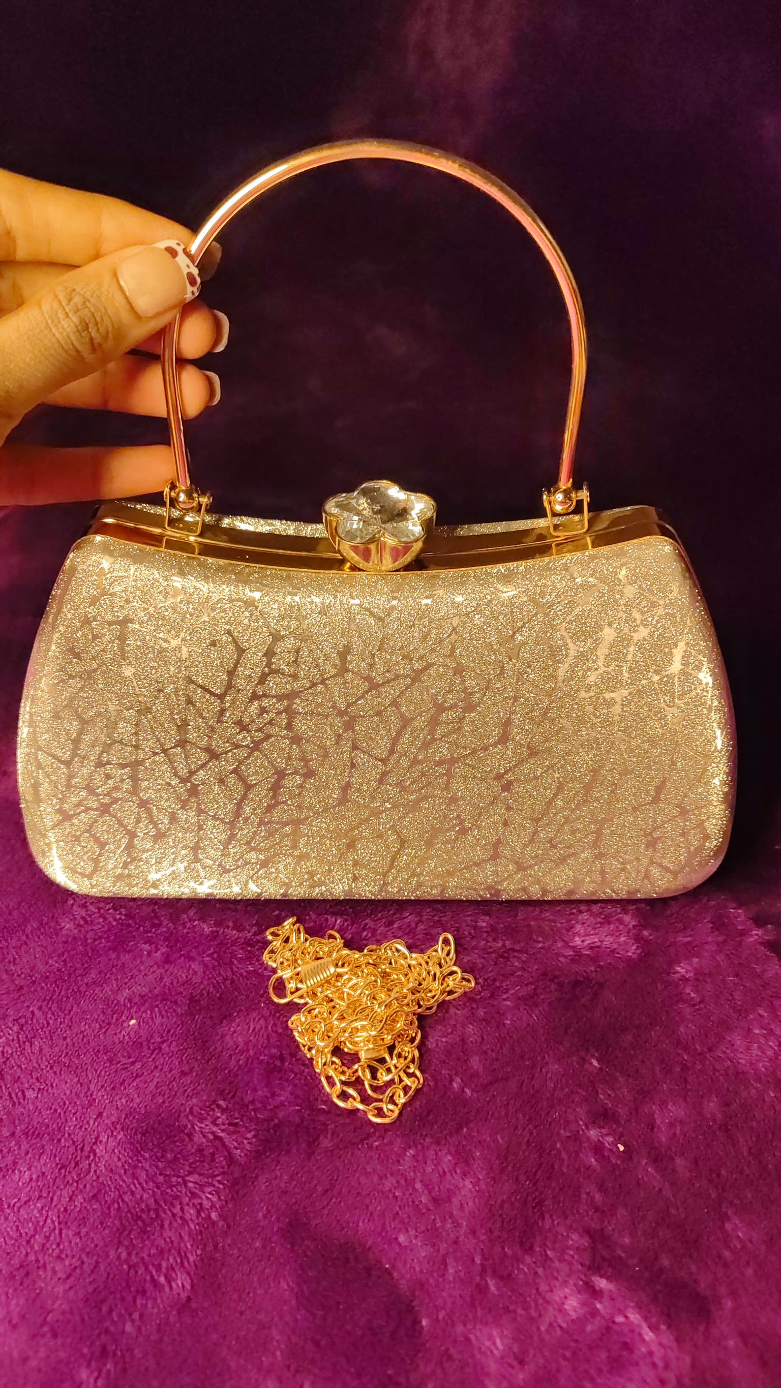 Silver Sparkle Clutch - Image 1
