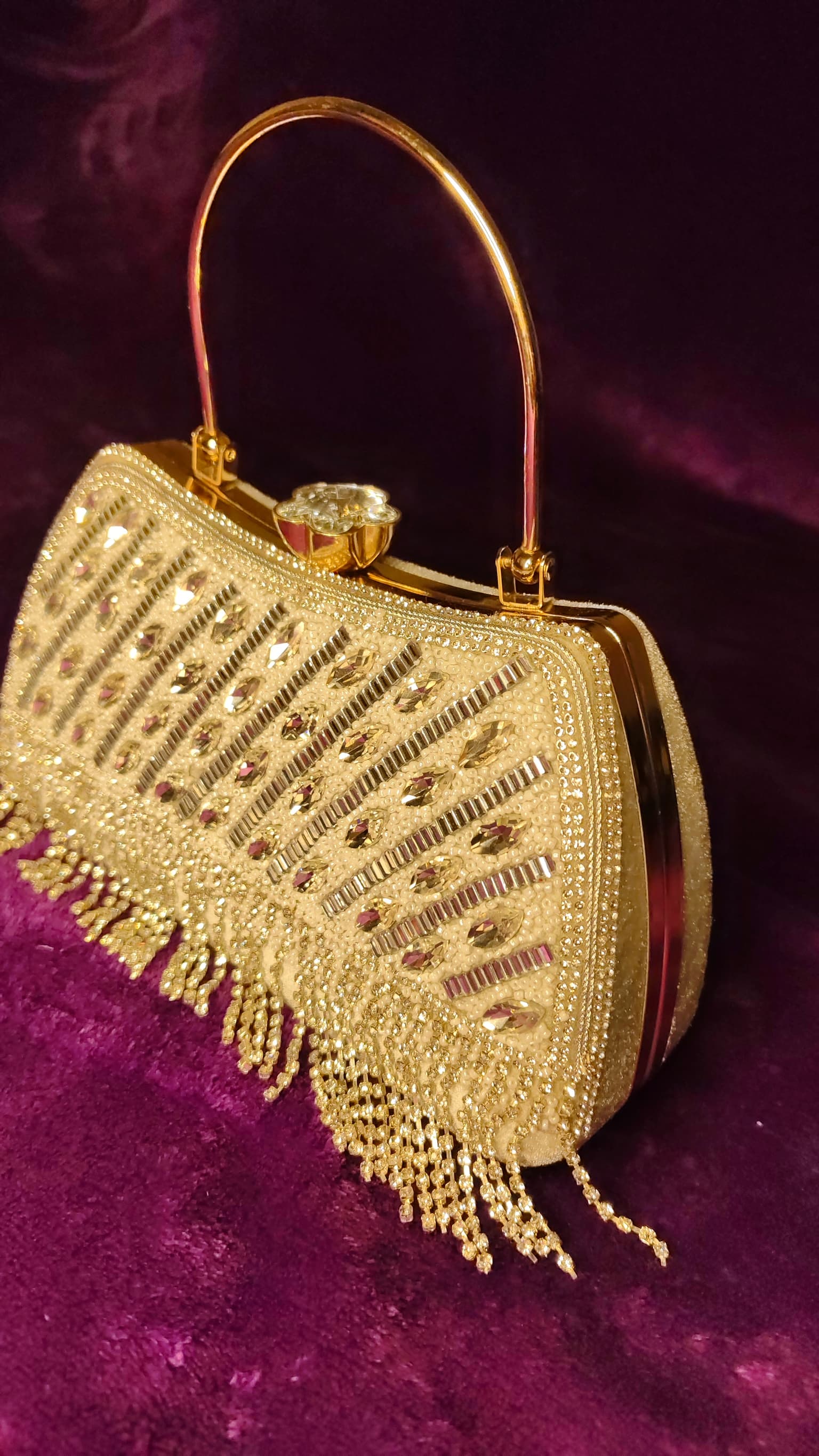Silver Fringe Clutch thumbnail 1