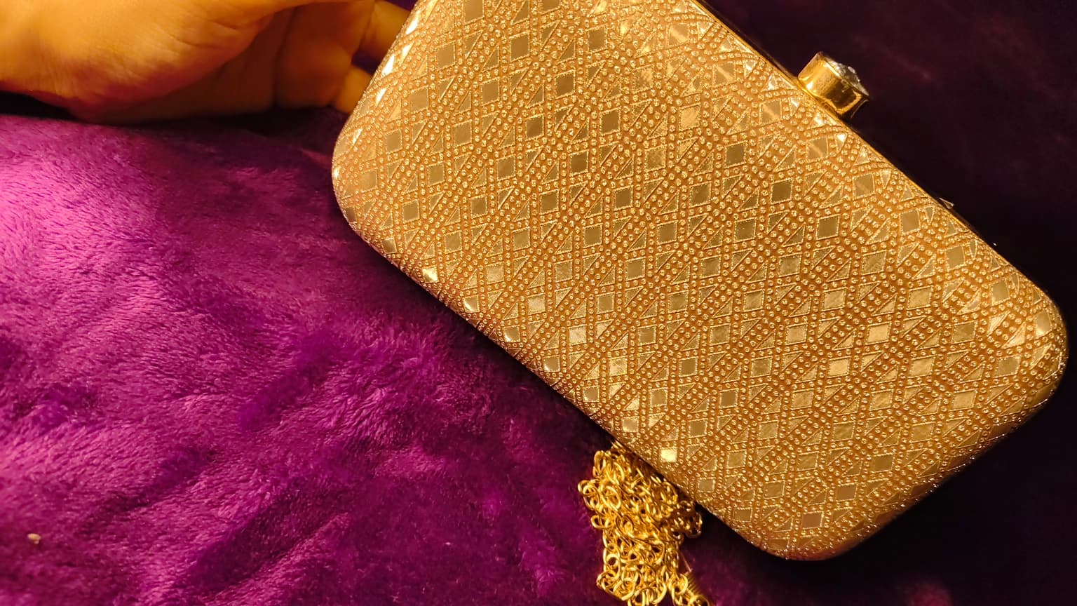 Sparkly Gold Clutch thumbnail 5