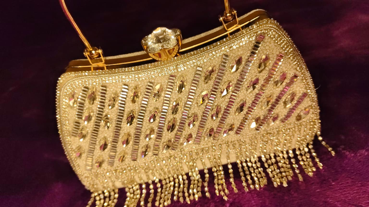 Silver Fringe Clutch thumbnail 7