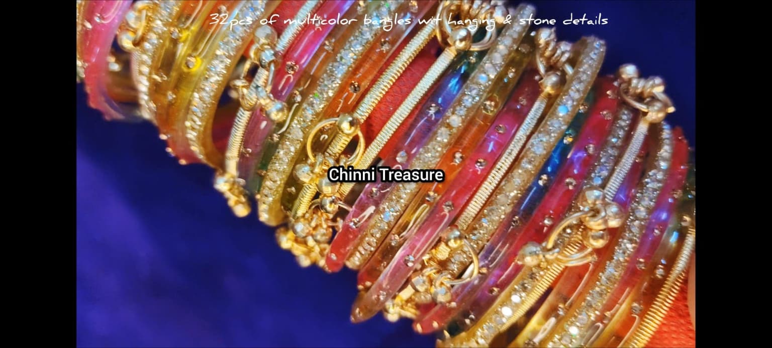Multicolor Bangles(Set of 32 pcs) thumbnail 7