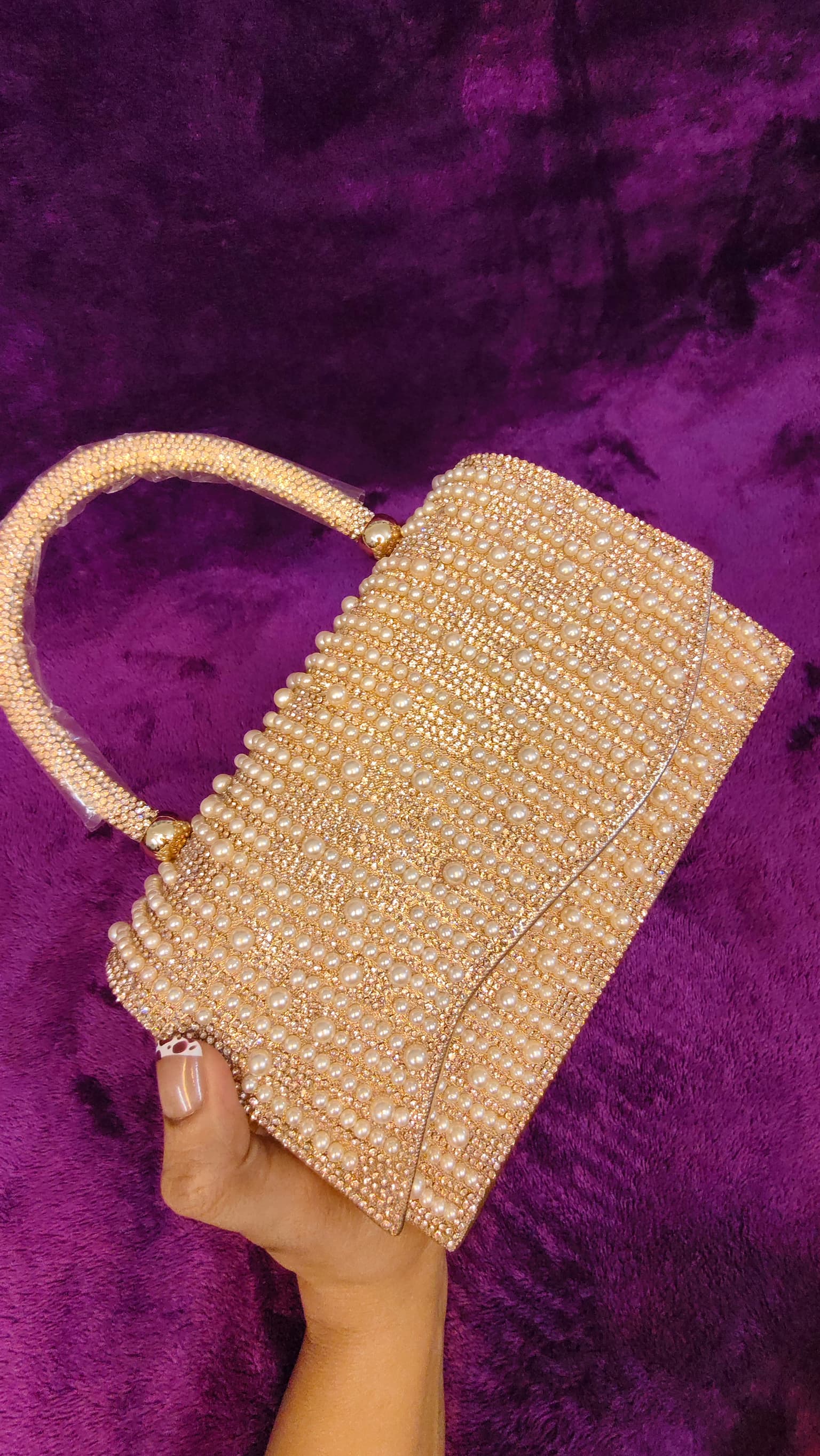 Golden Luxe Pearl Clutch thumbnail 3