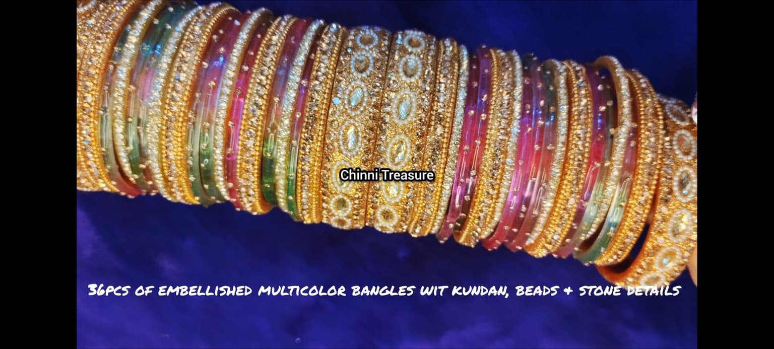 Multicolor Bangles (set of 36 pcs) thumbnail 4