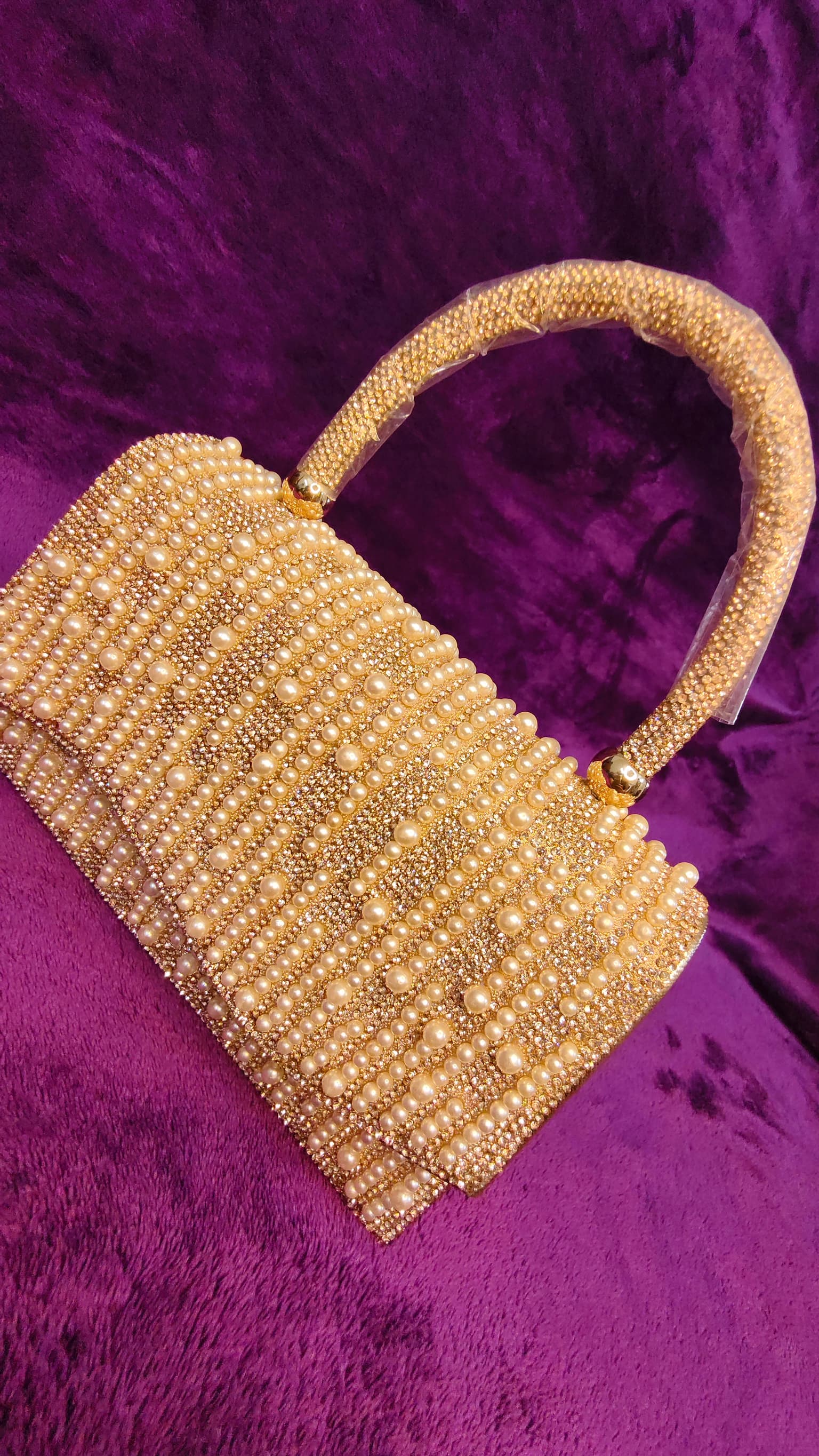 Golden Luxe Pearl Clutch - Image 1