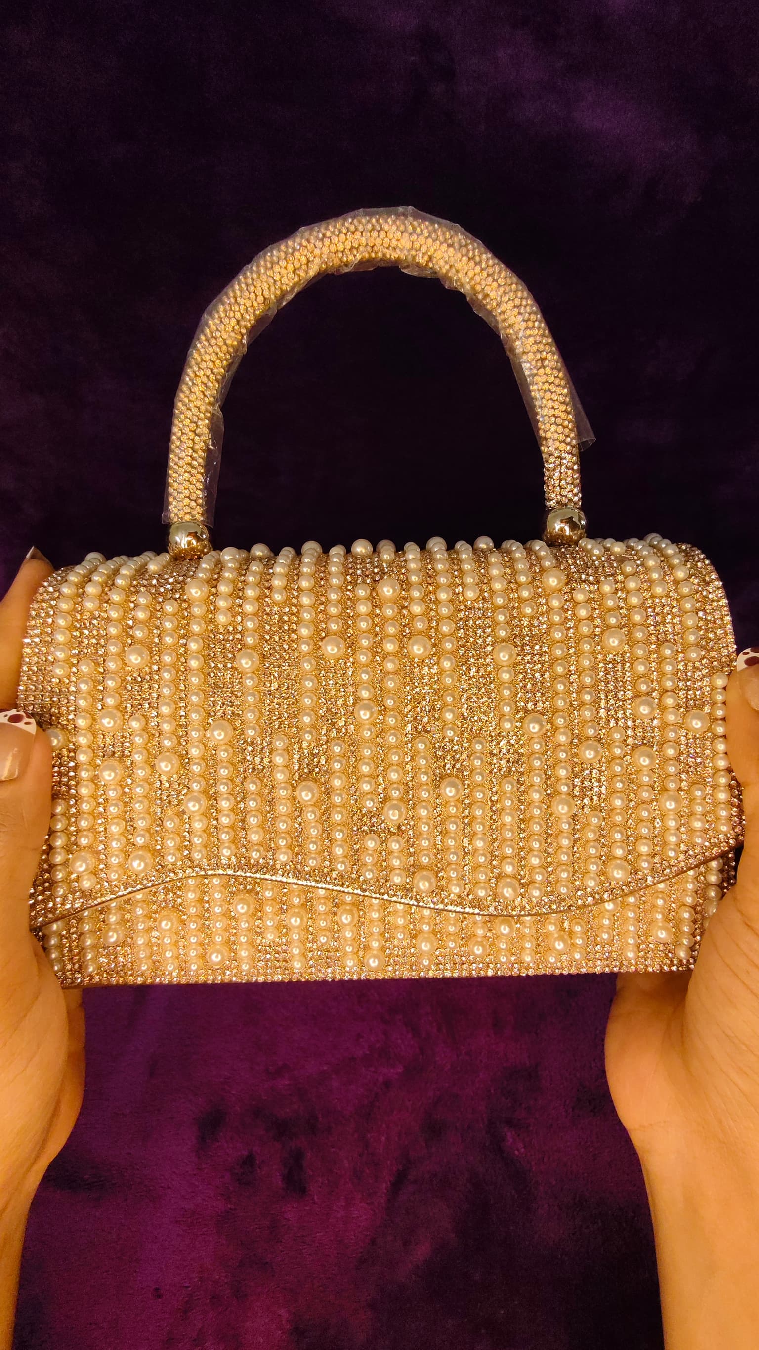 Golden Luxe Pearl Clutch thumbnail 2