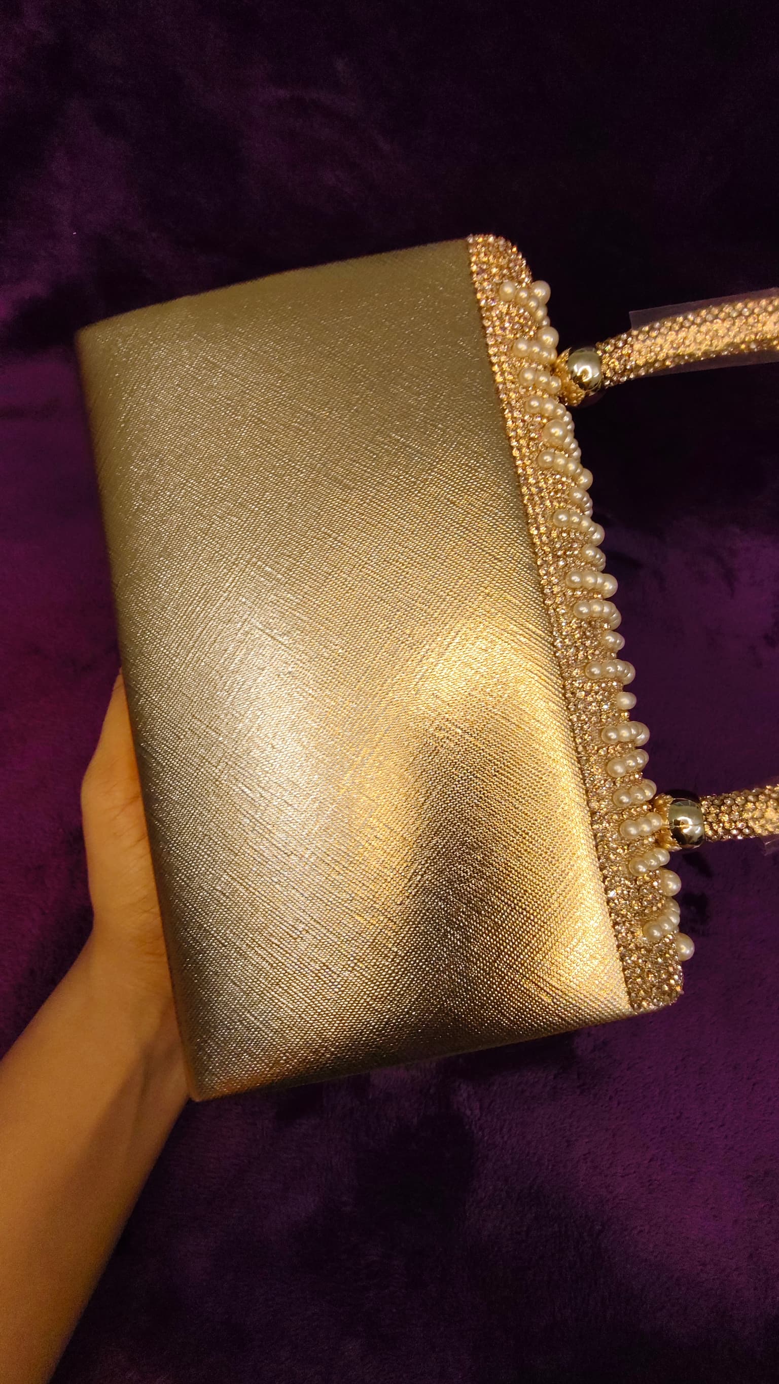 Golden Luxe Pearl Clutch thumbnail 8