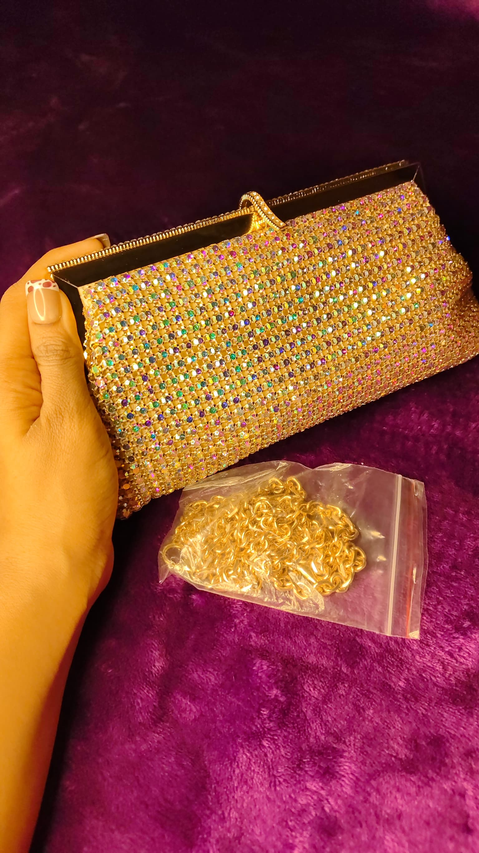Luxury Multicolor Sparkle Clutch thumbnail 7