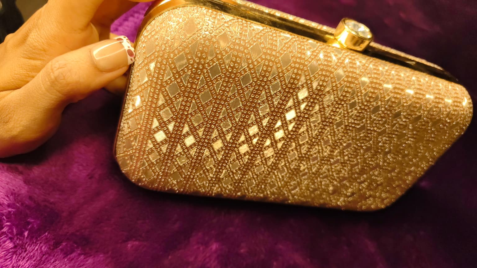Sparkly Gold Clutch thumbnail 4