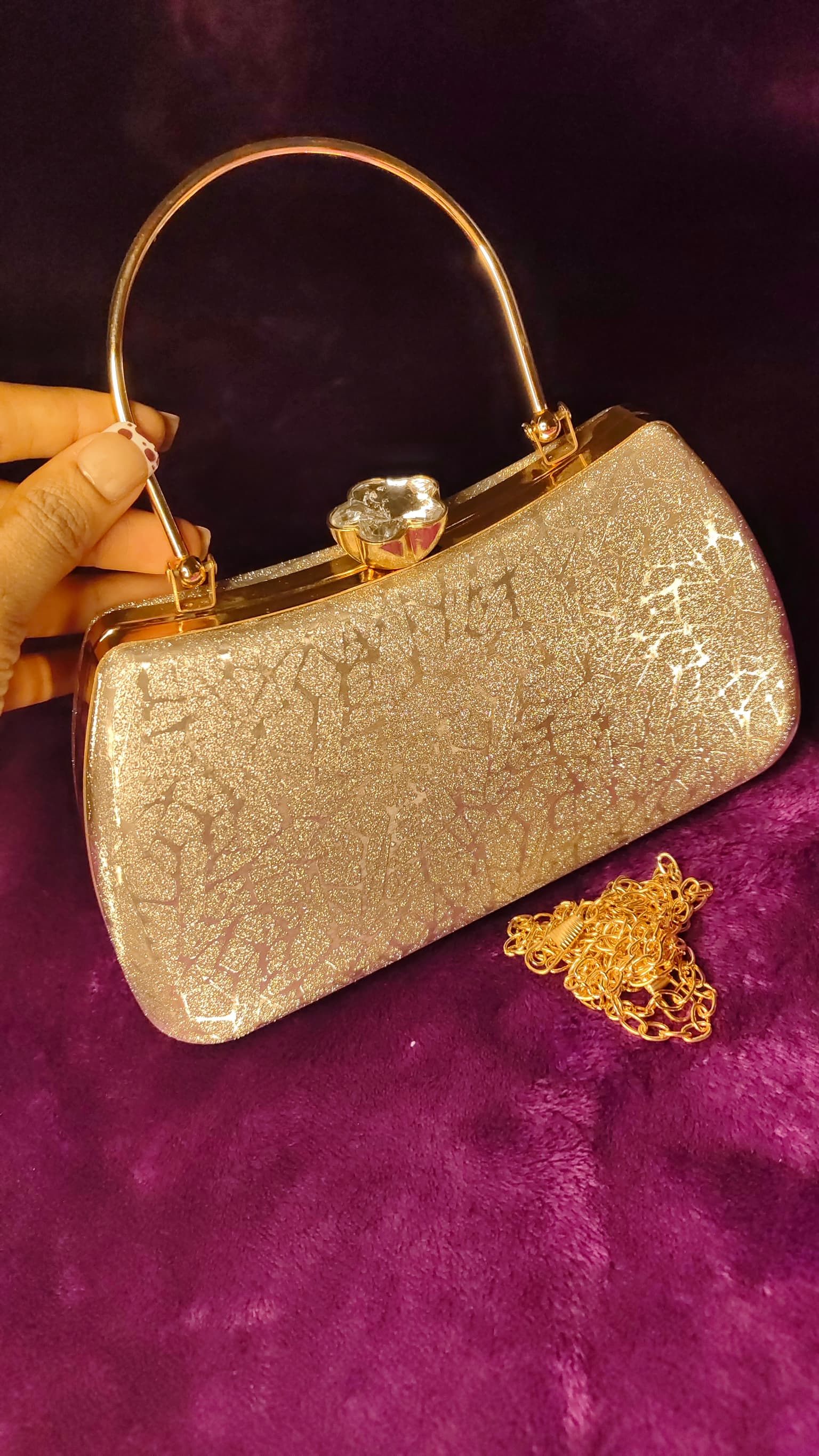 Silver Sparkle Clutch thumbnail 2