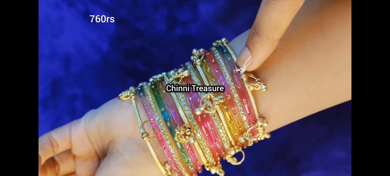 Multicolor Bangles(Set of 32 pcs) thumbnail 8
